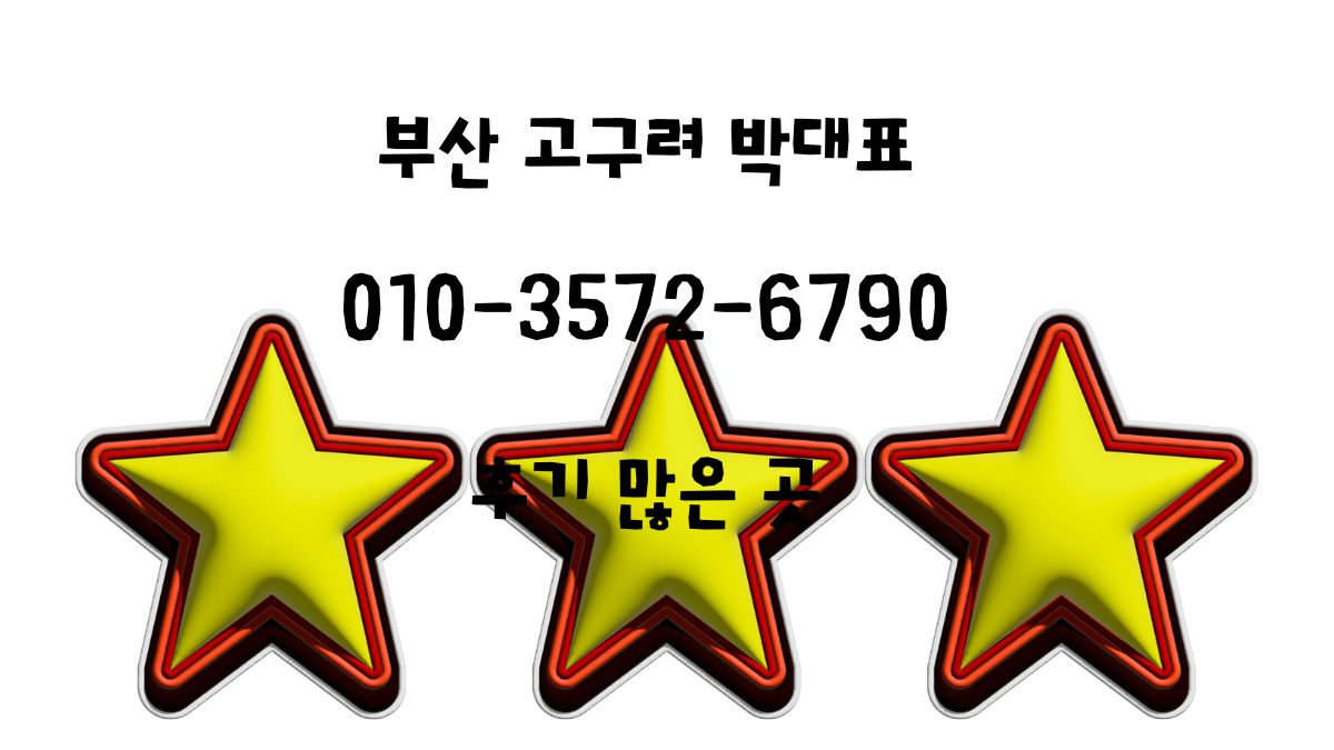 부산 고구려 박대표 010-3572-6790 별점 후기 홍보 이미지