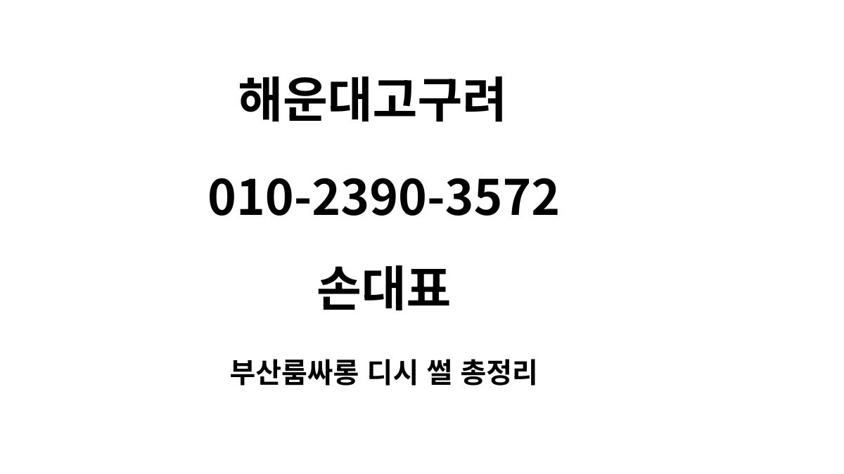 해운대고구려 손흥민 직영 010-2390-3572 goguryeoroom.com 예약 대표 이미지