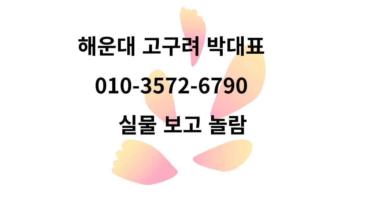 해운대고구려 박대표 010-3572-6790 – 부산 해운대 실물 보고 놀란 고급 술자리